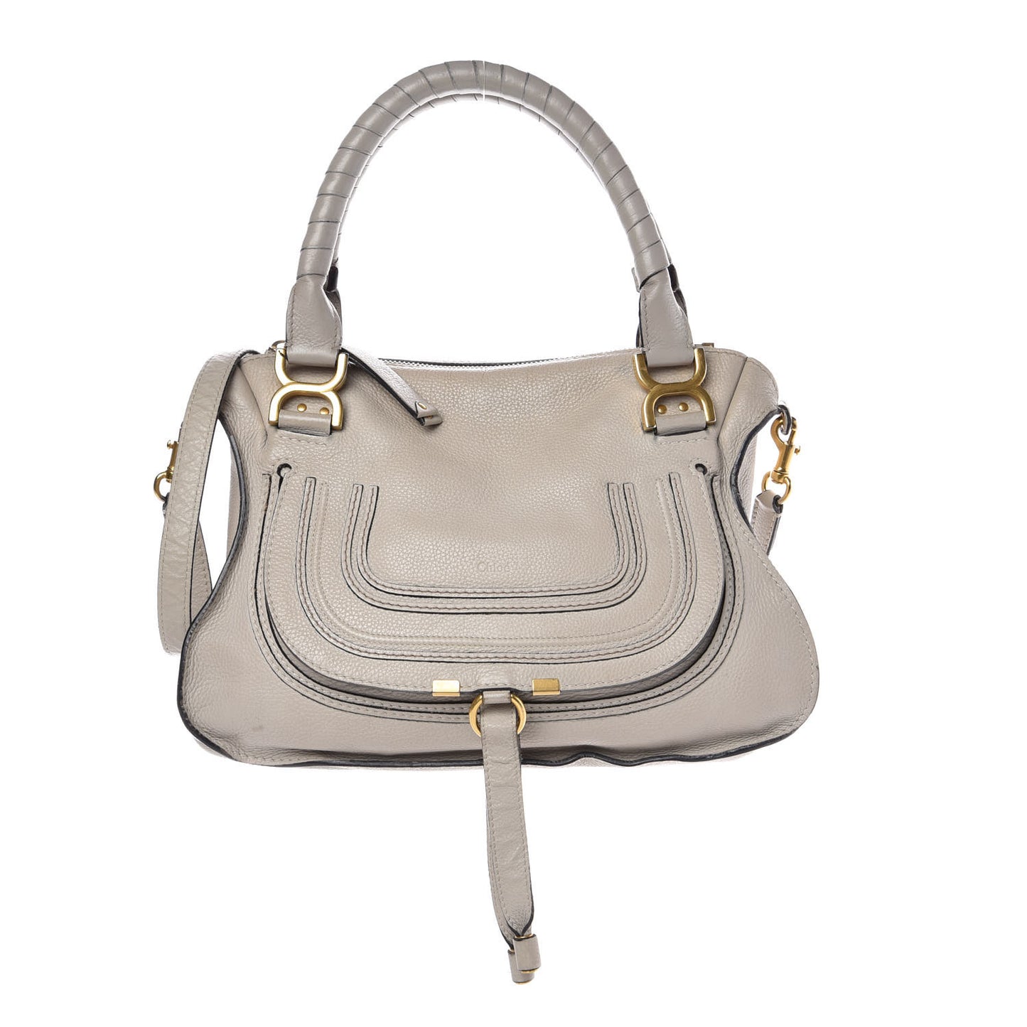 Calfskin Medium Marcie Satchel Dove