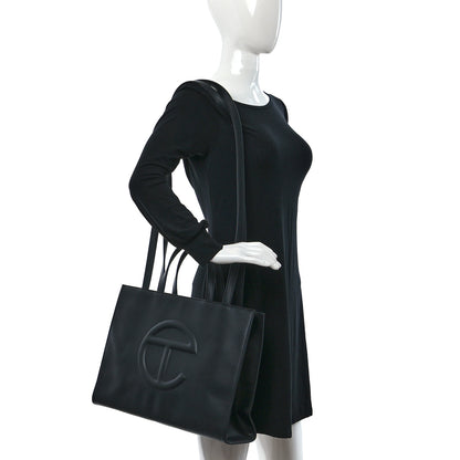 Telfar Vegan Leather Medium Shopping Bag Black 2 of 8