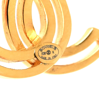 Chanel Metal Obazine CC Earrings Gold 4 of 4
