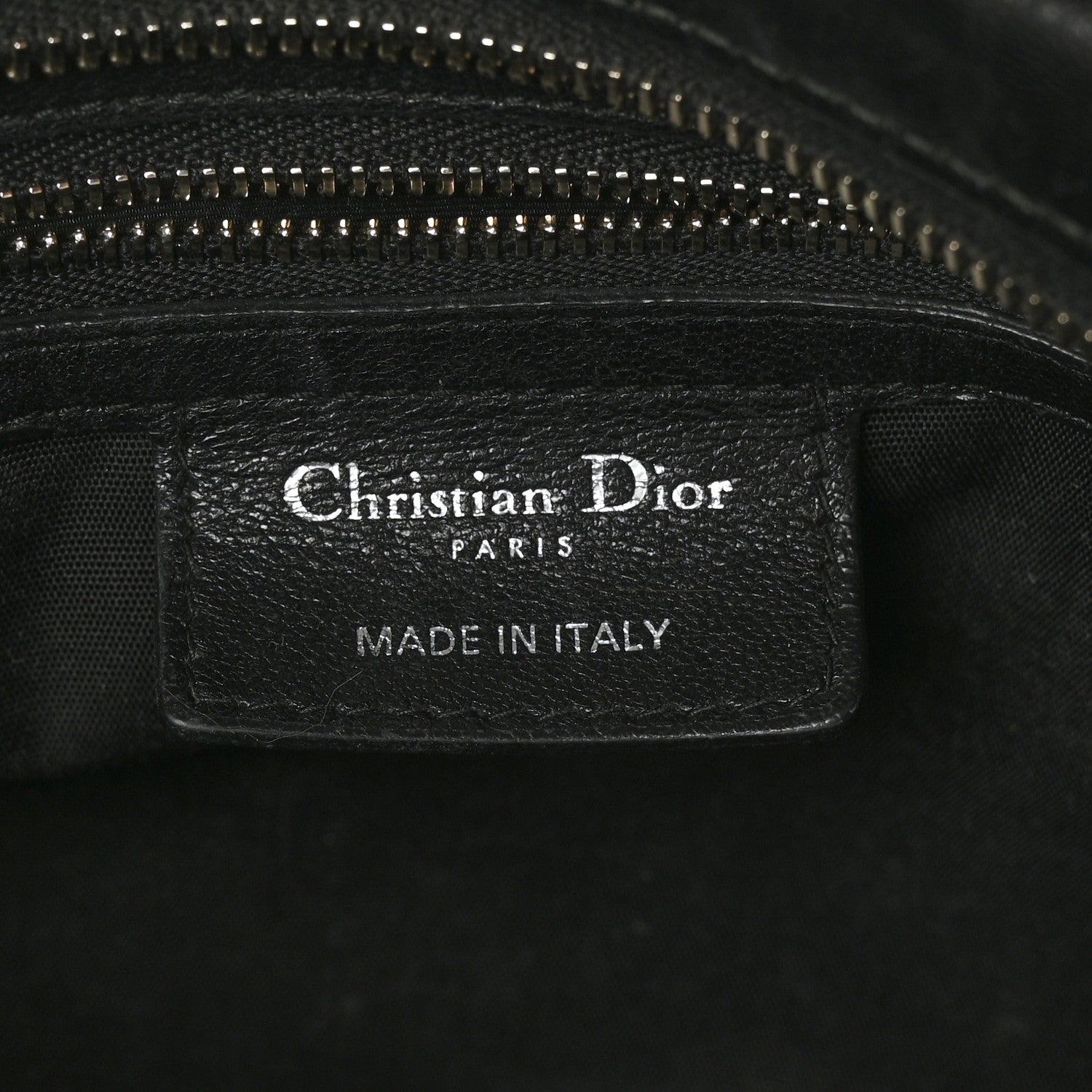 Christian Dior Lambskin Cannage Medium Granville Tote Black 6 of 7