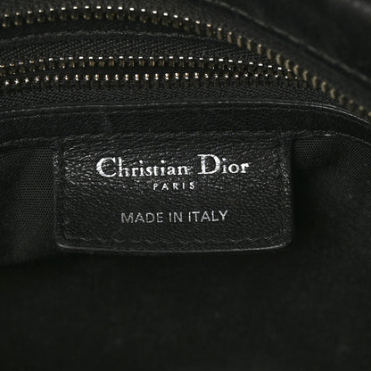 Christian Dior Lambskin Cannage Medium Granville Tote Black 6 of 7