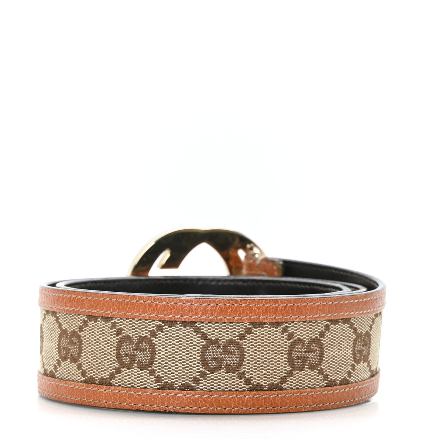 Monogram Interlocking G Belt 85 34 Light Brown