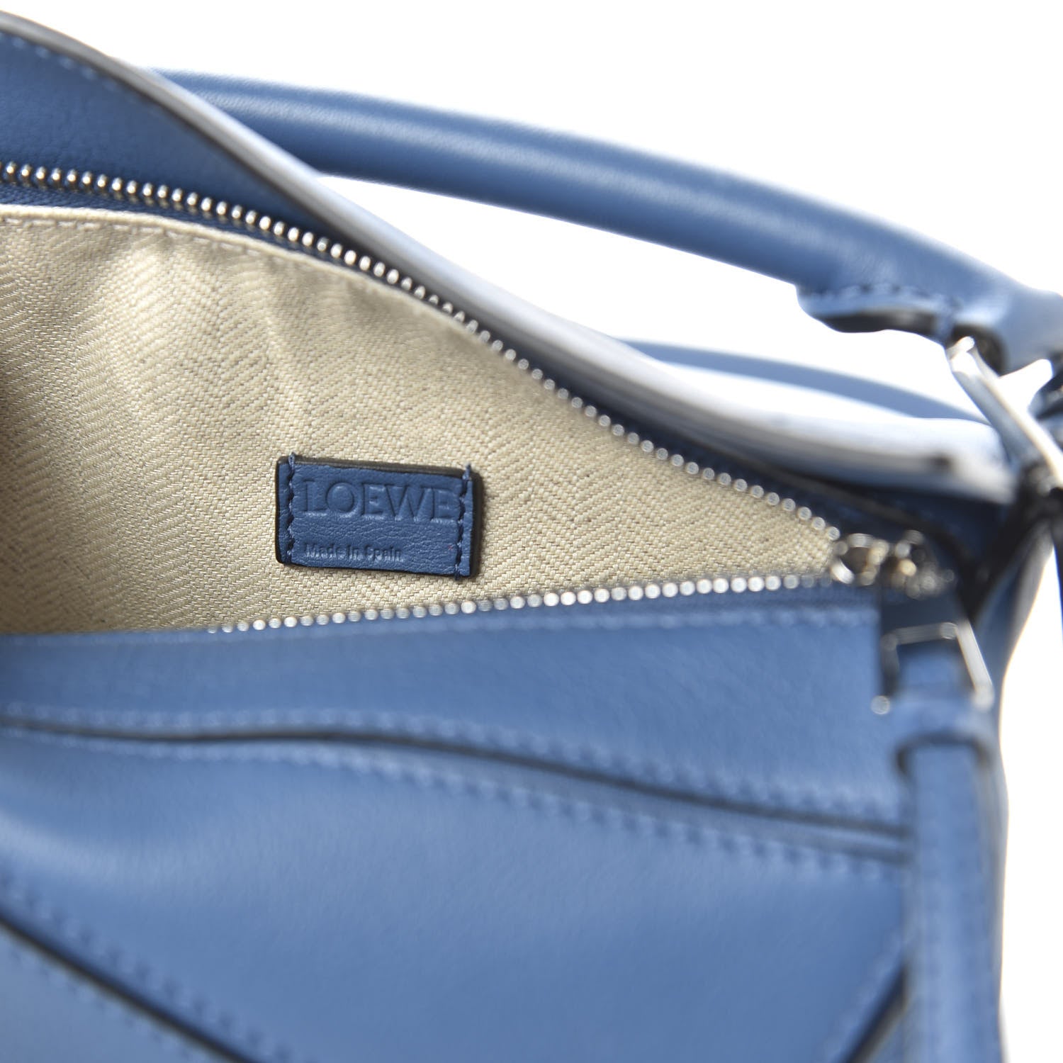 Loewe Calfskin Mini Puzzle Bag Blue 9 of 10