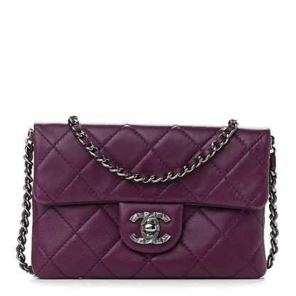 Chanel Lambskin Quilted Mini Mineral Nights Flap Crossbody Bag Purple 1 of 11