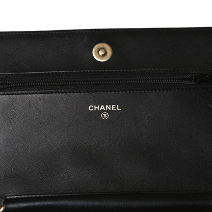 Chanel Caviar Quilted Boy Wallet On Chain WOC Black 6 of 20