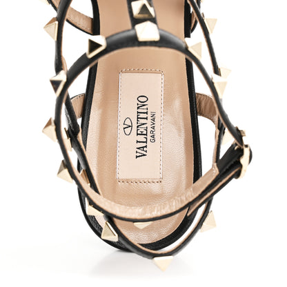 Valentino Garavani Calfskin Nappa Rockstud Gladiator 70mm Sandals 38.5 Black 7 of 13