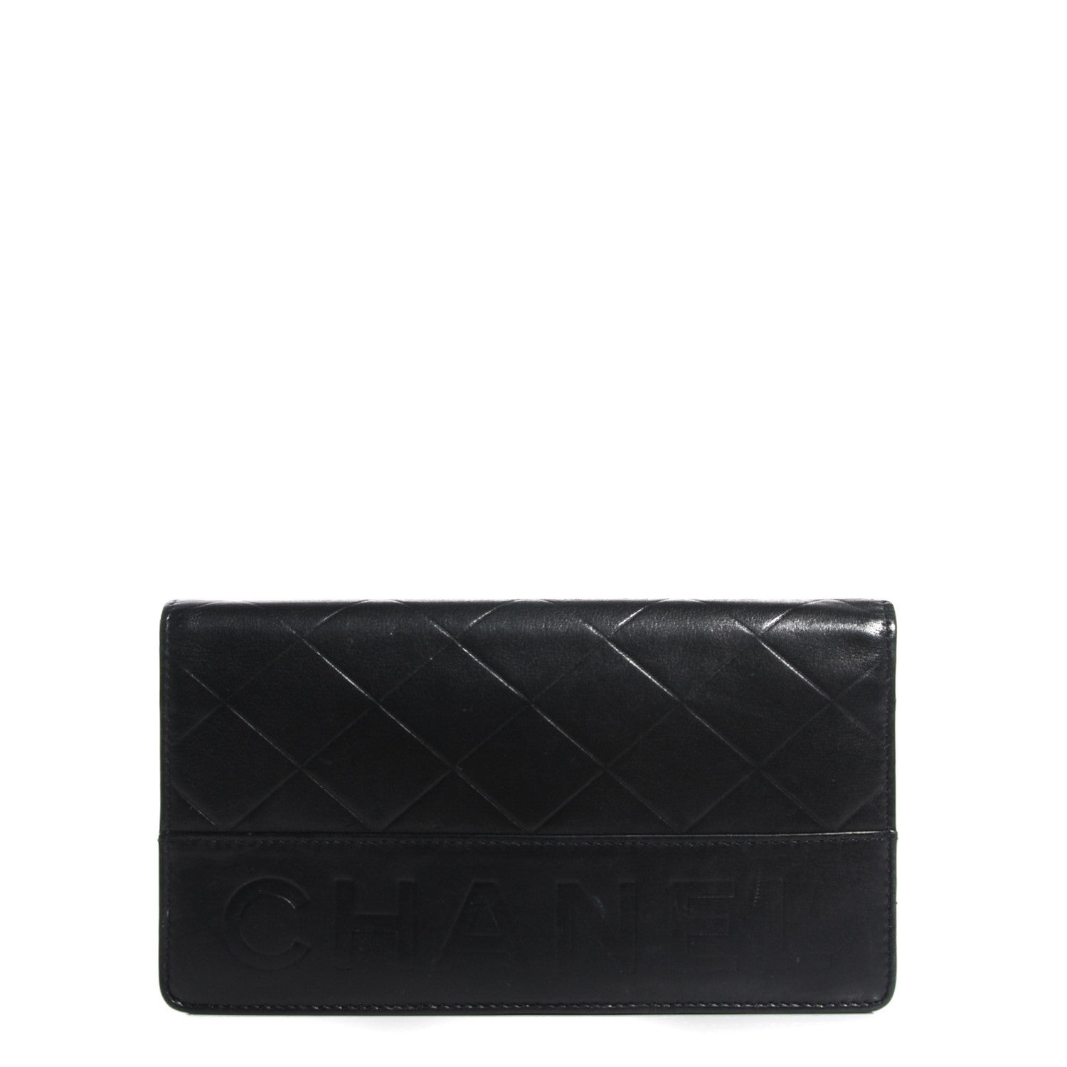 Chanel Lambskin Quilted Yen Wallet Black 1 of 8