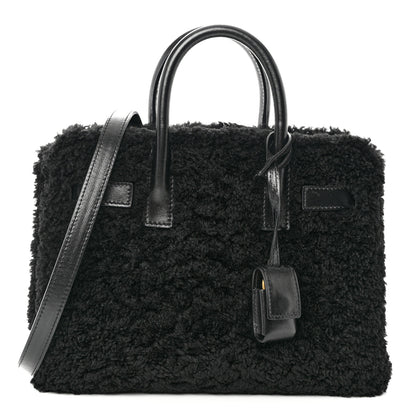 Saint Laurent Shearling Nano Sac De Jour Black 1 of 8