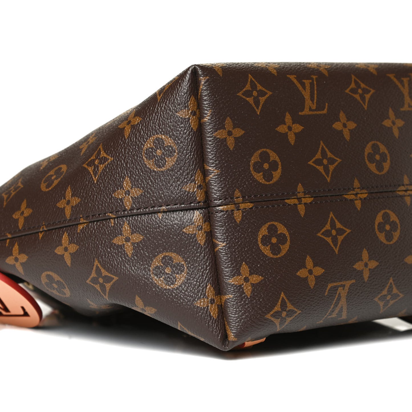 Monogram Selleria Calfskin Vintage Web Medium Boston Beige Blue