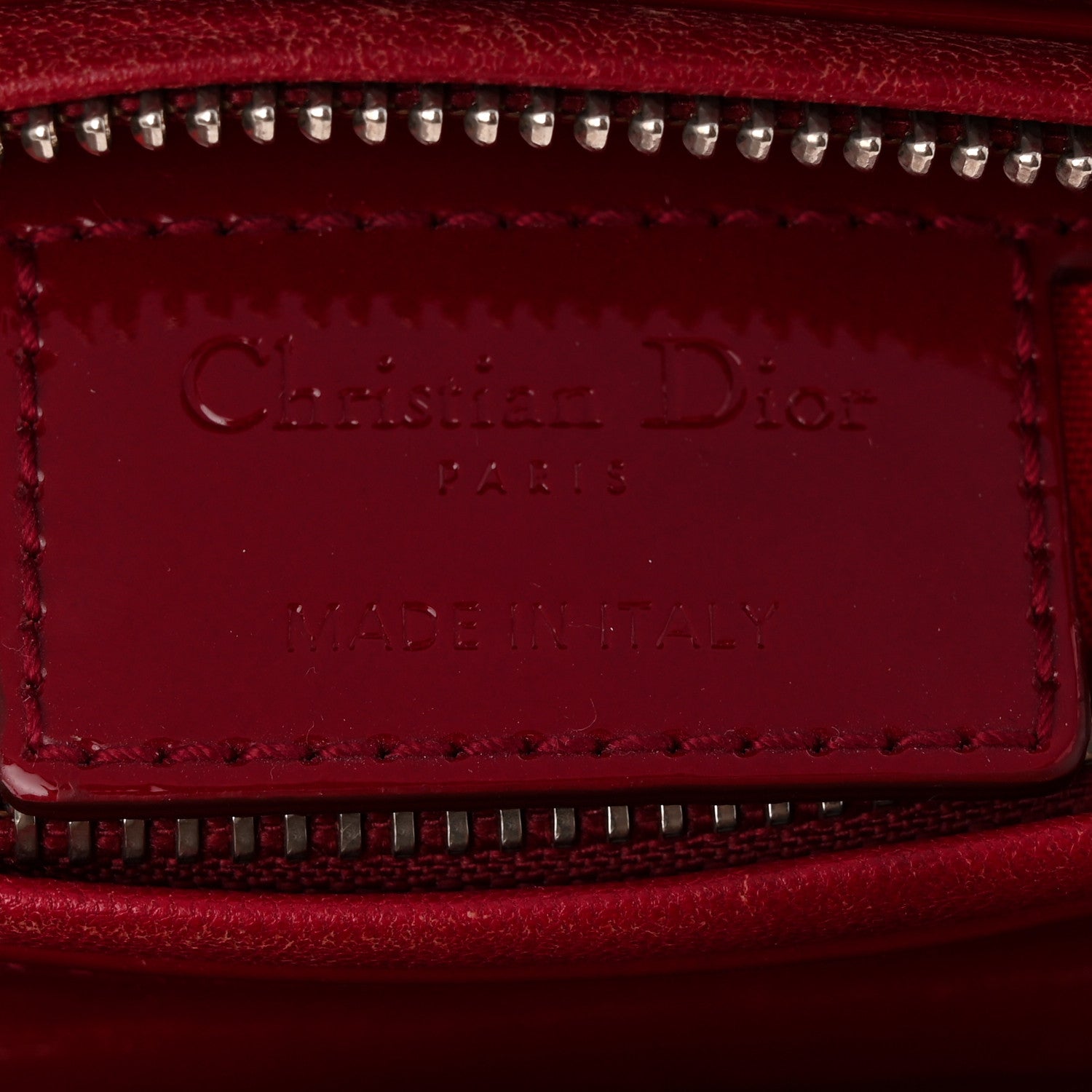 Christian Dior Patent Cannage Medium Lady Dior Red 6 of 10