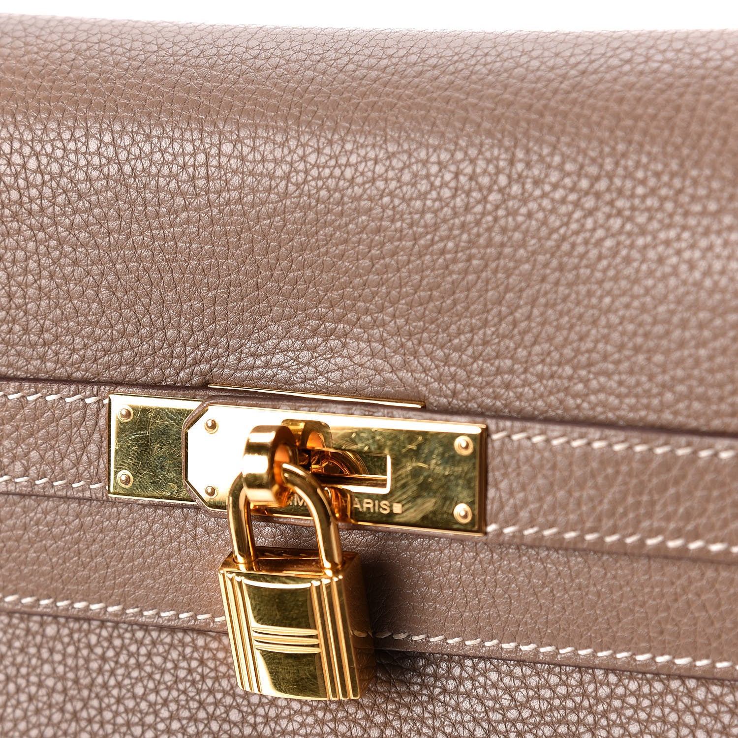 Hermes Taurillon Clemence Kelly Retourne 35 Etoupe 17 of 22