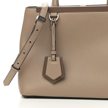 Fendi Vitello Dolce Century Petite 2Jours Tote Tortora Carbone 7 of 10