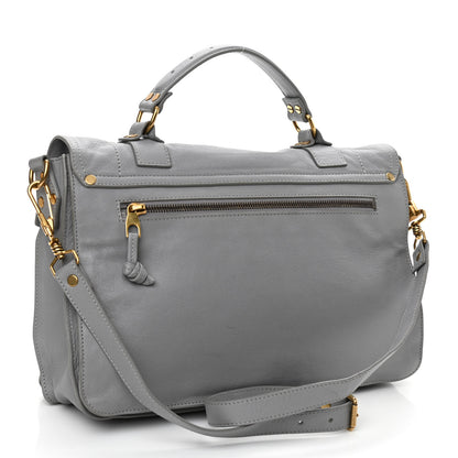 Proenza Schouler Lambskin Medium PS1 Satchel Concrete Grey 3 of 11