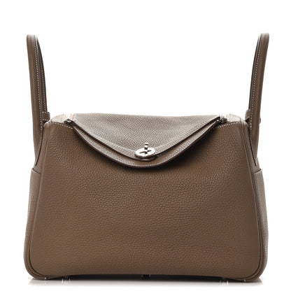 Hermes Taurillon Clemence Lindy 30 Etoupe 1 of 8