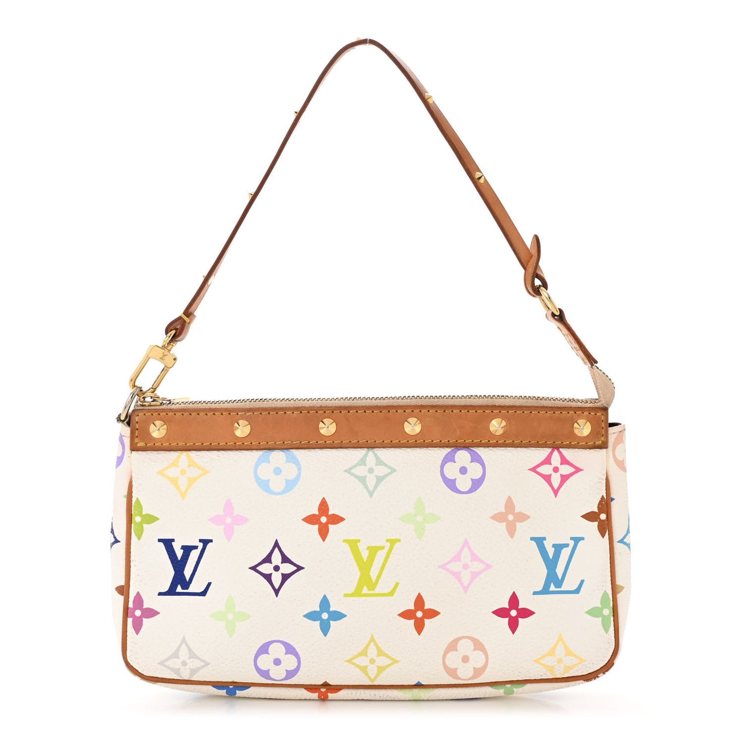Monogram Multicolor Pochette Accessories White