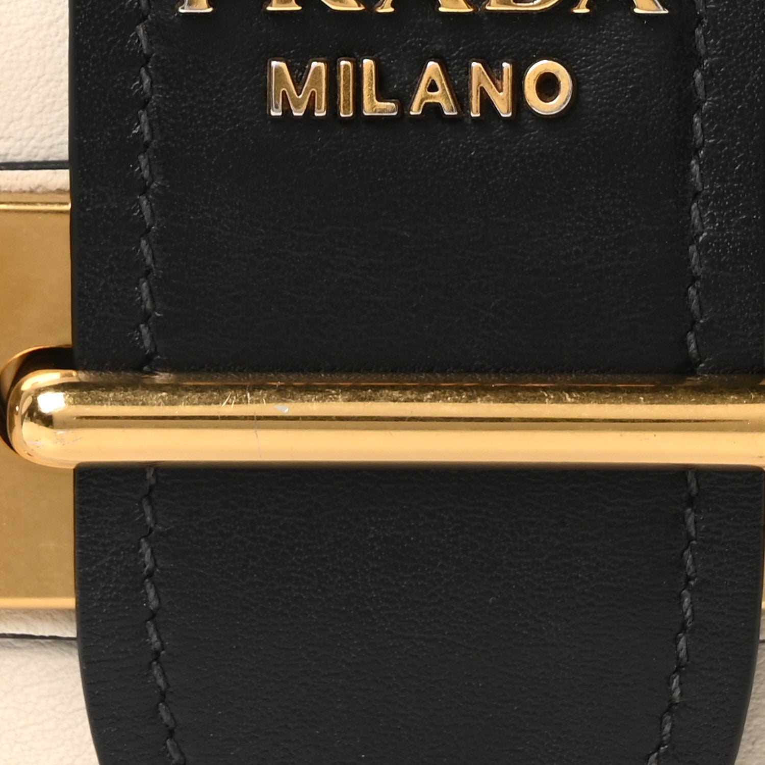 Prada City Calf Saffiano Cahier Bag Talco Black 7 of 9