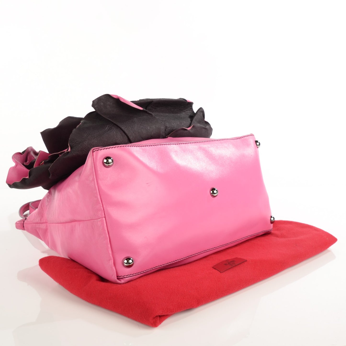 Nappa Raised Rose Petalee Tote Pink