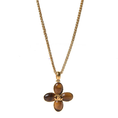 Chanel Gripoix Cross CC Long Necklace Gold 1 of 4