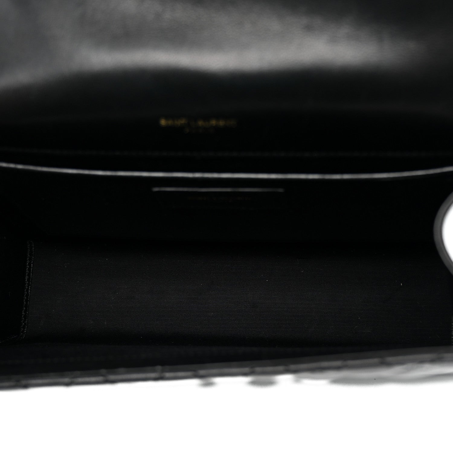 Saint Laurent Lambskin Mixed Matelasse Triquilt Medium Monogram Satchel Black 5 of 10