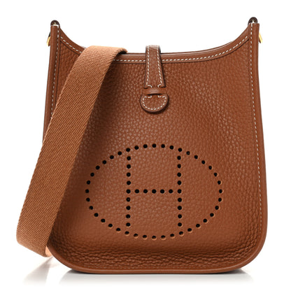 Hermes Taurillon Clemence Evelyne TPM Gold 1 of 4