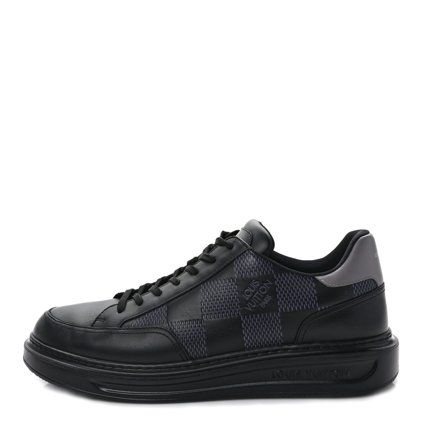 Damier Calfskin Mens Beverly Hills Sneakers 10 Black