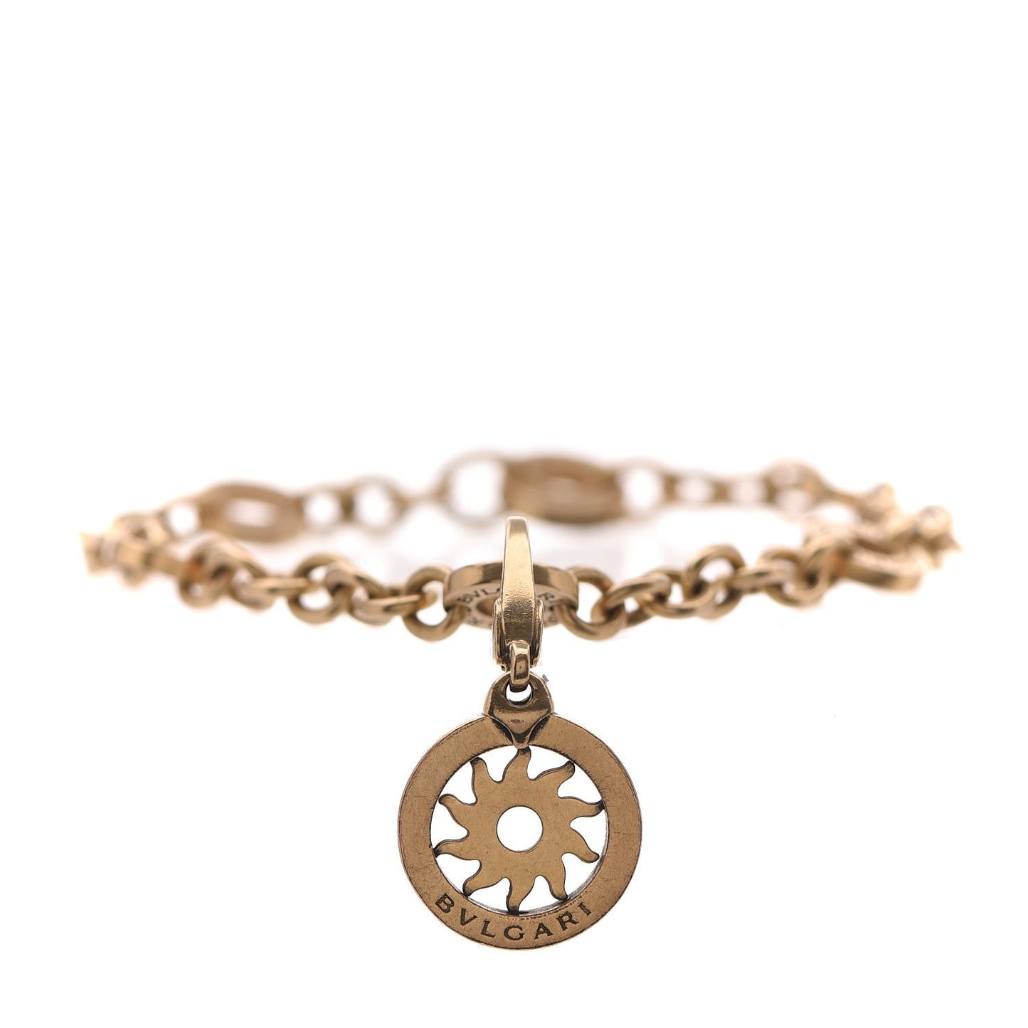 18K Yellow Gold Tondo Sole Charm Bracelet
