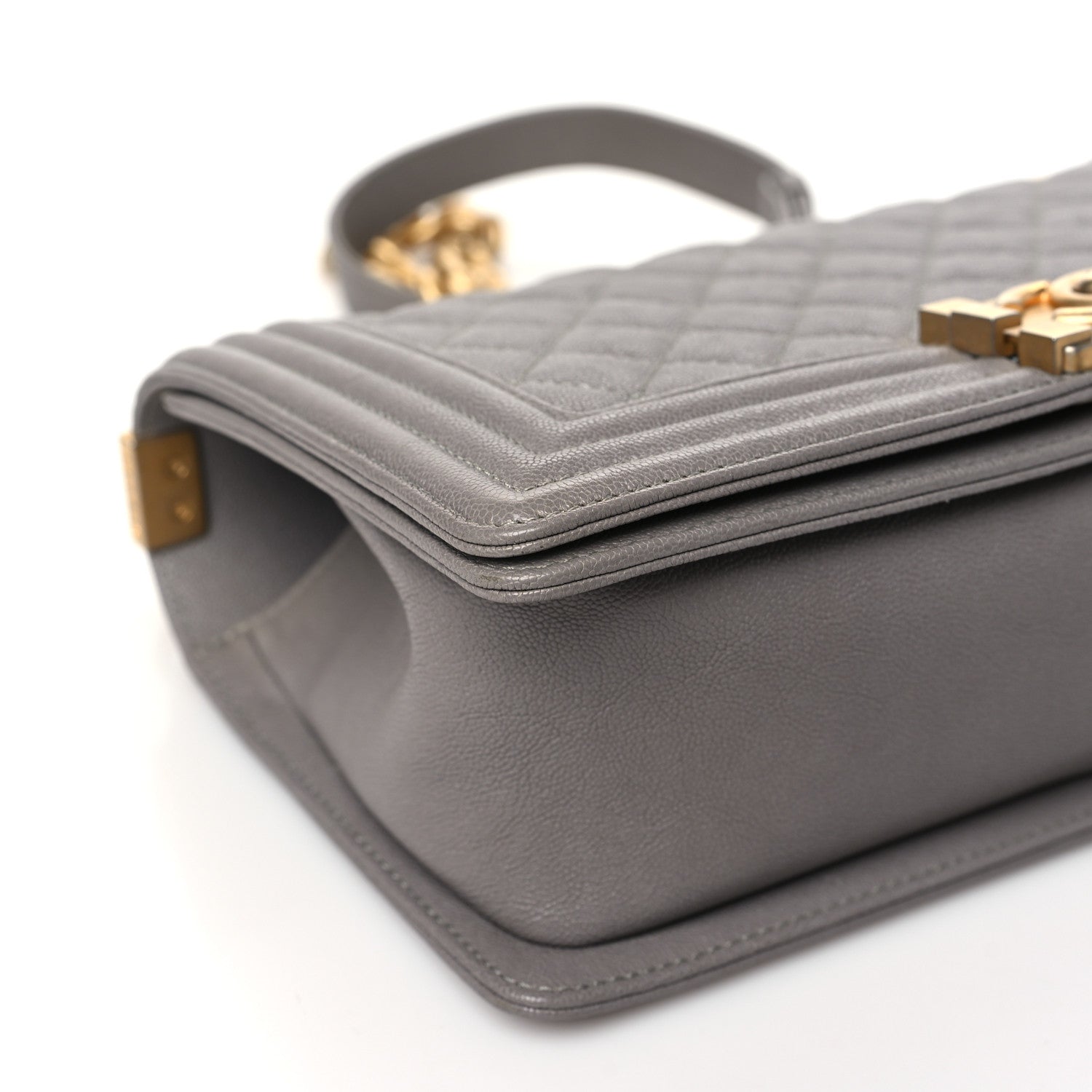 Chanel Caviar Quilted Medium Boy Flap Grey 9 of 10