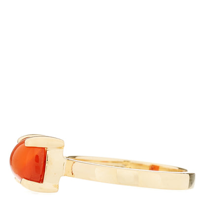 Tiffany 18K Yellow Gold Carnelian 7mm Paloma Picasso Sugar Stacks Ring 52 6 2 of 4