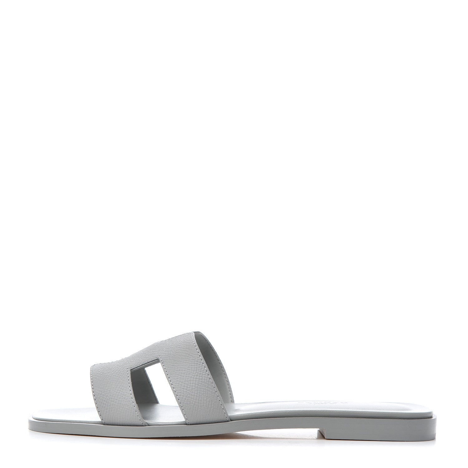Hermes Epsom Oran Sandals 37.5 Bleu Glacier 1 of 12
