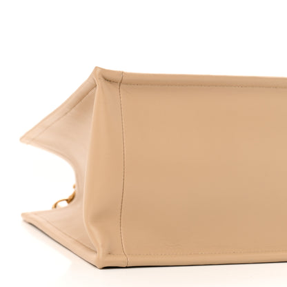Christian Dior Oblique Calfskin Medium Book Tote With Strap Gold Multicolor Natural 8 of 9