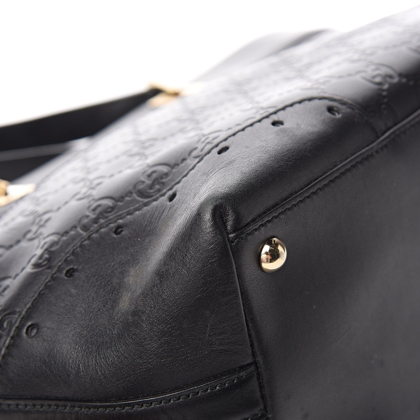 Guccissima Large Punch Tote Black