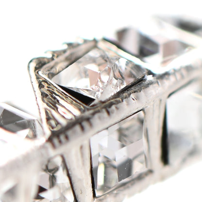 Chanel Baguette Crystal CC Drop Earrings Silver 5 of 5
