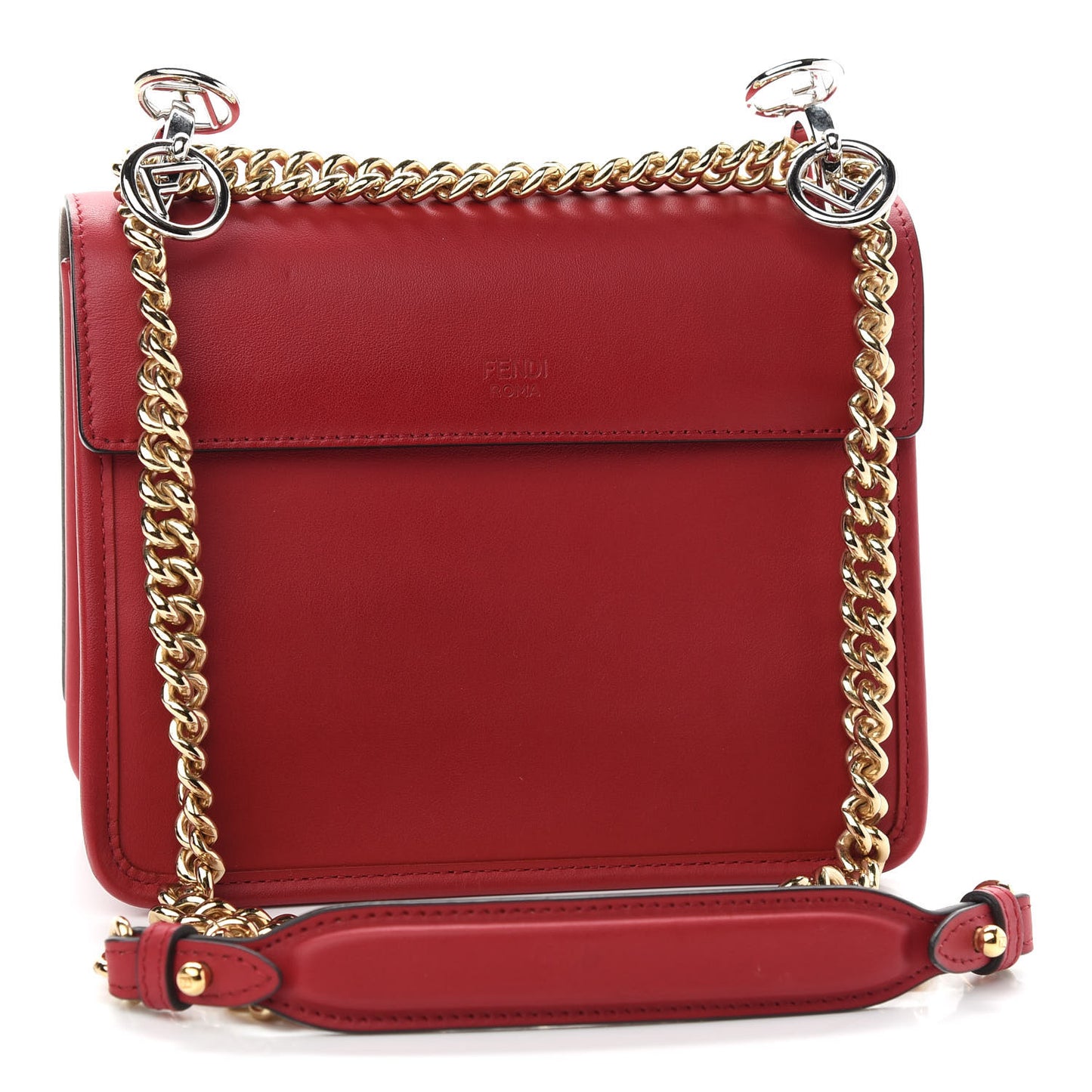 Vitello Century Opaco F is Fendi Small Kan I Shoulder Bag Fragola