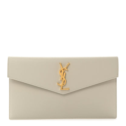 Saint Laurent Grain De Poudre Uptown Pouch Blanc Vintage 1 of 8
