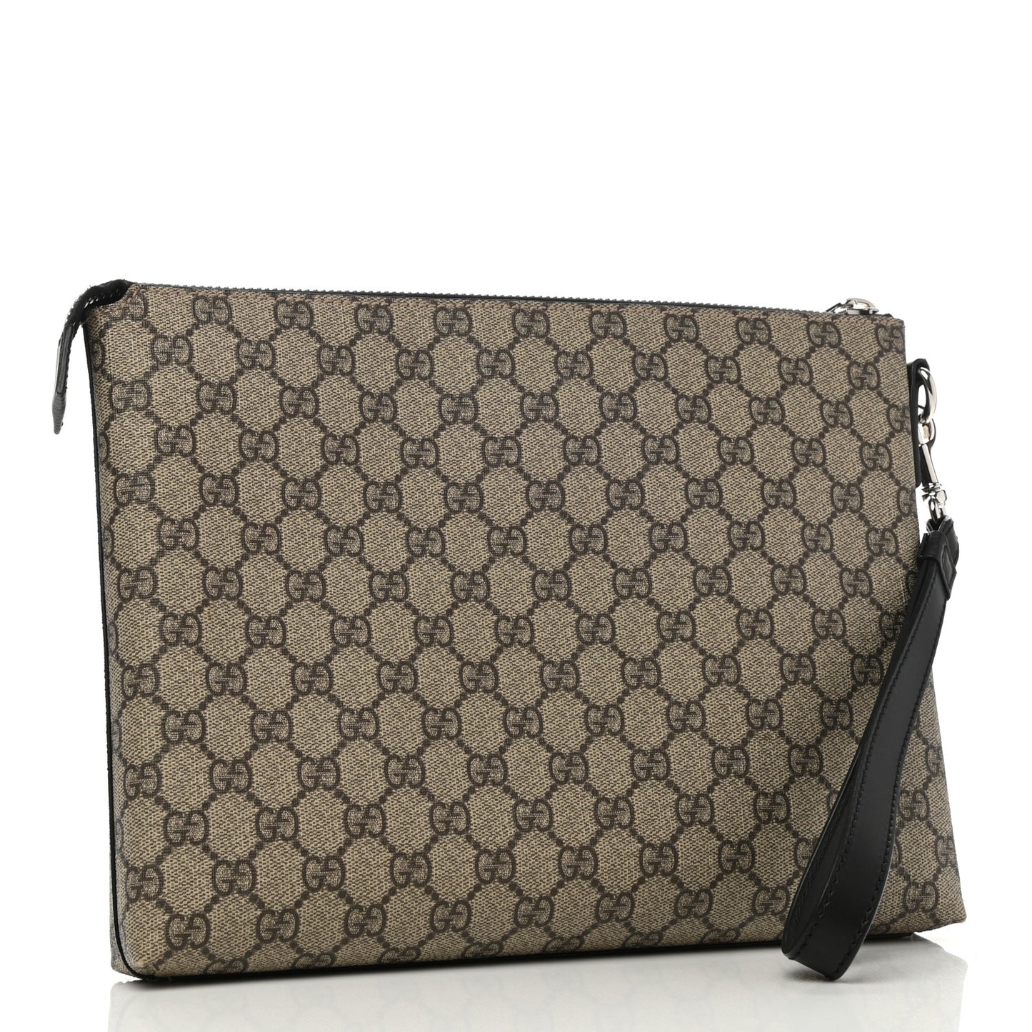 GG Supreme Monogram Mens Wristlet Black