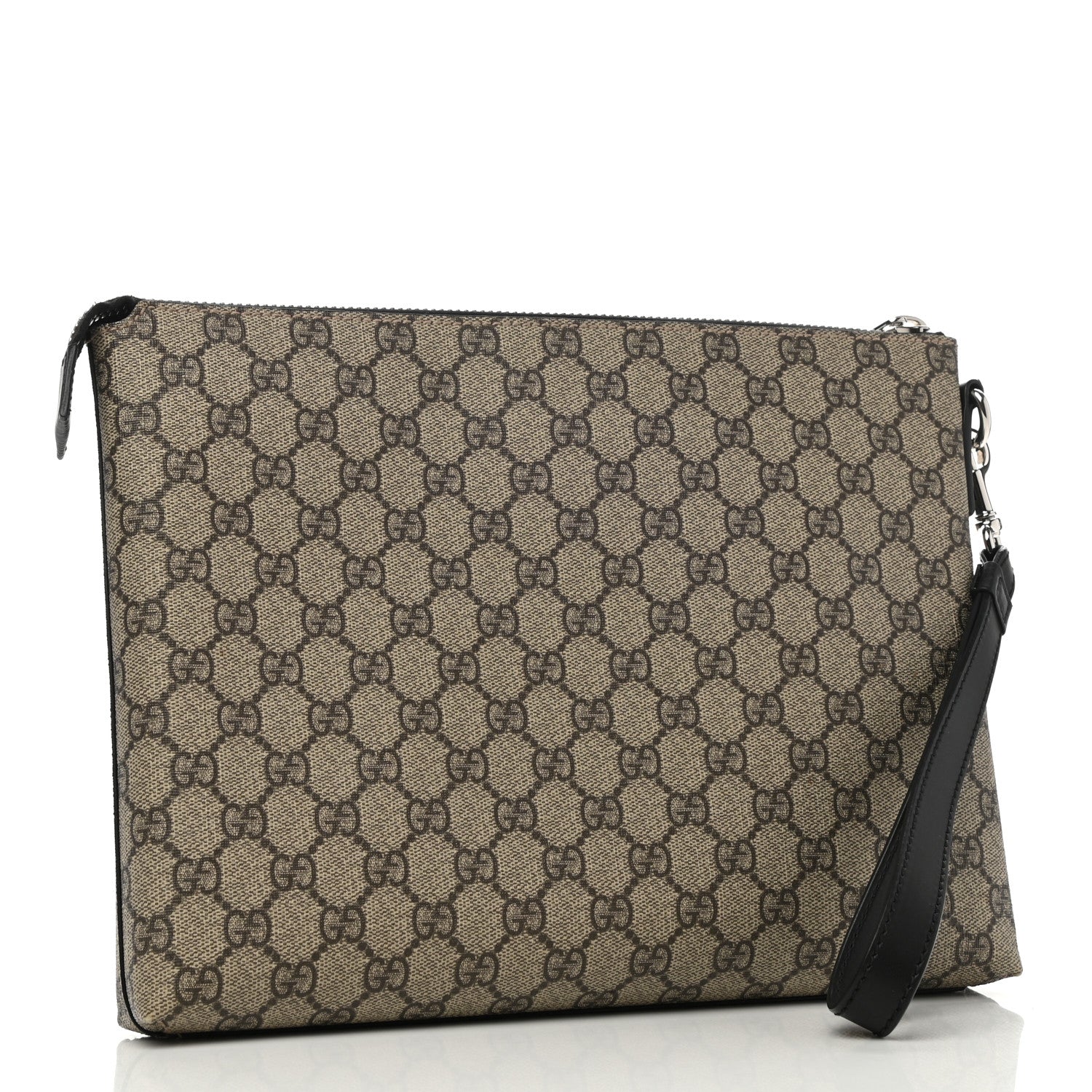 Gucci GG Supreme Monogram Mens Wristlet Black 3 of 11