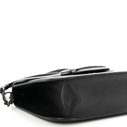 Valentino Garavani Calfskin Monochrome VLogo Loco Flap Shoulder Bag Black 9 of 10