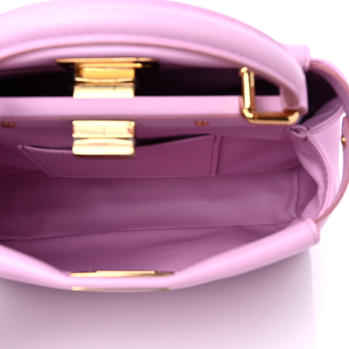 Nappa Stacked Bar Mini Peekaboo Iconic Satchel Lavanda