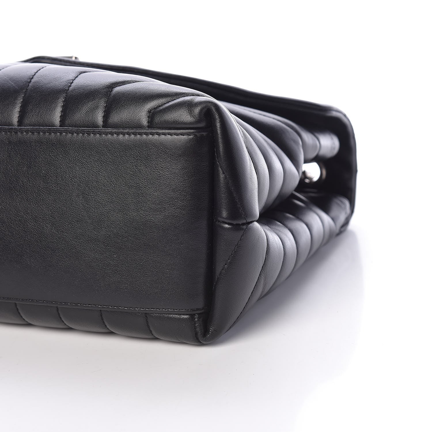 Saint Laurent Calfskin Y Quilted Monogram Medium Loulou Chain Satchel Black 6 of 11