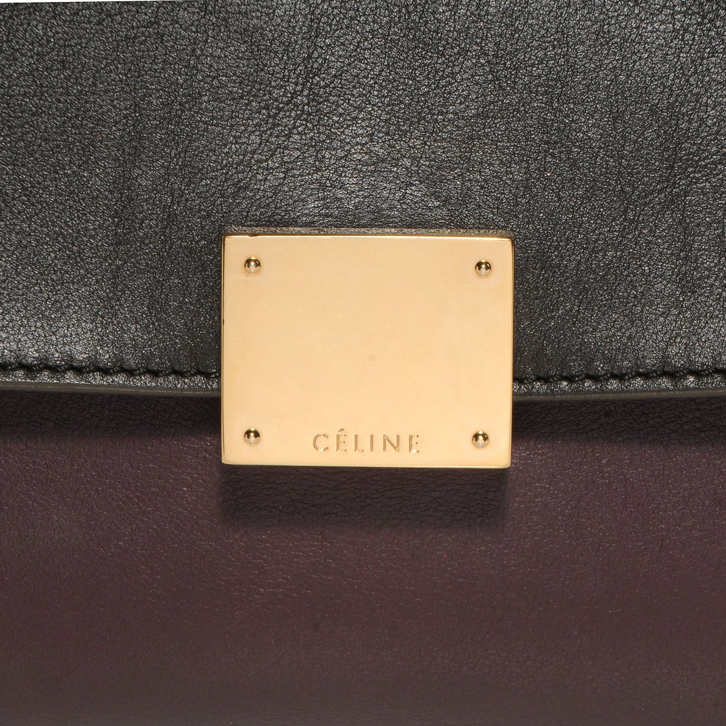 Calfskin and Suede Small Tri-Color Trapeze Grey