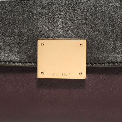 Celine Calfskin and Suede Small Tri-Color Trapeze Grey 9 of 9