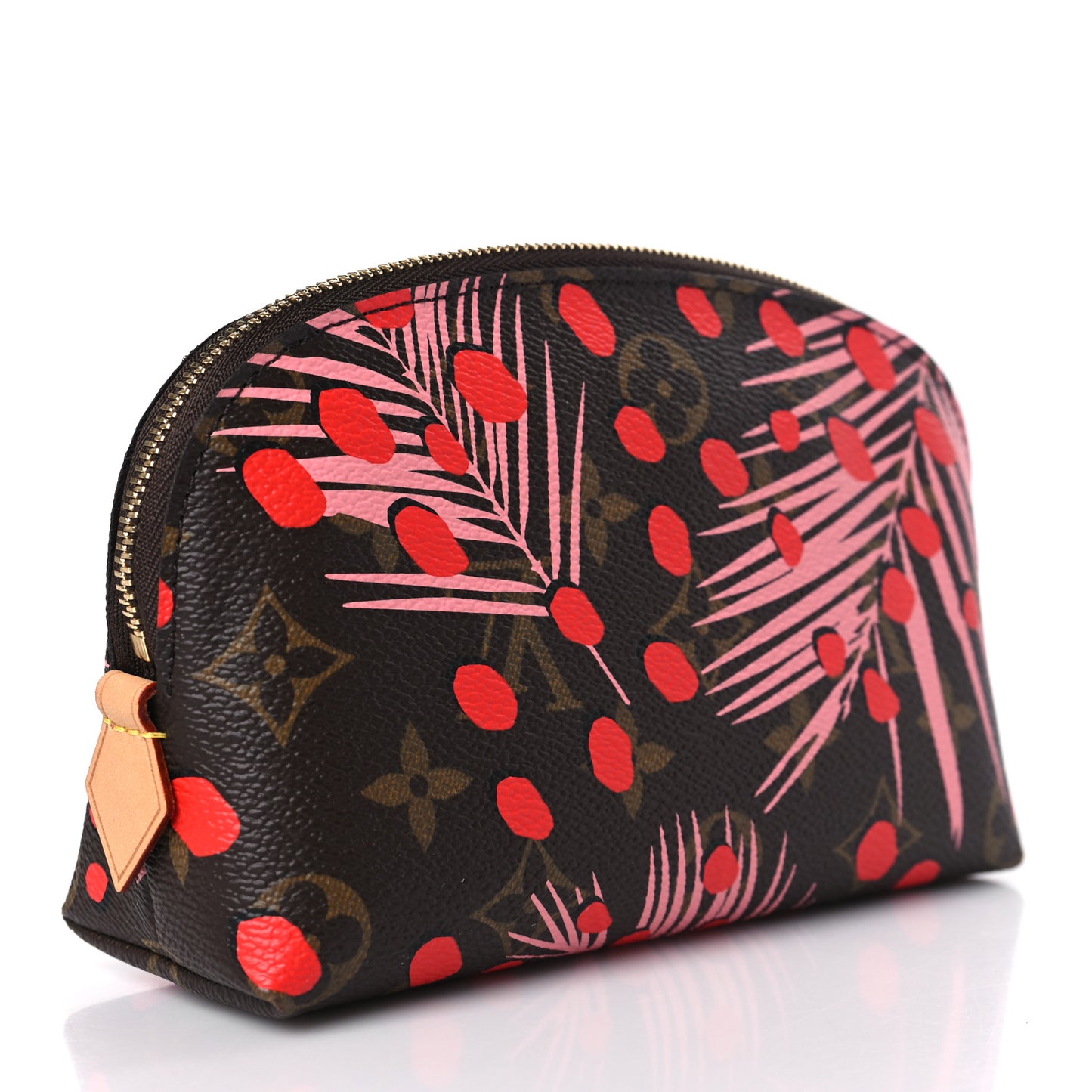 Monogram Jungle Dots Cosmetic Pouch Sugar Pink Poppy