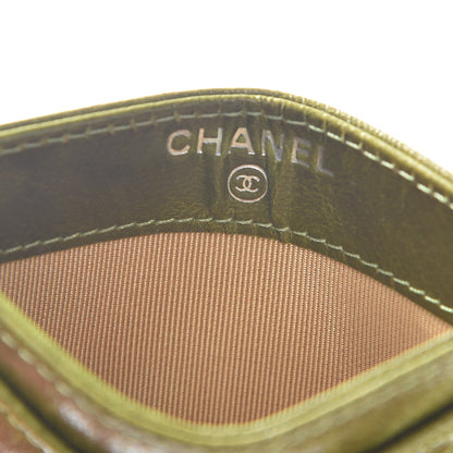 Chanel Llama Quilted Card Holder Green 8 of 9