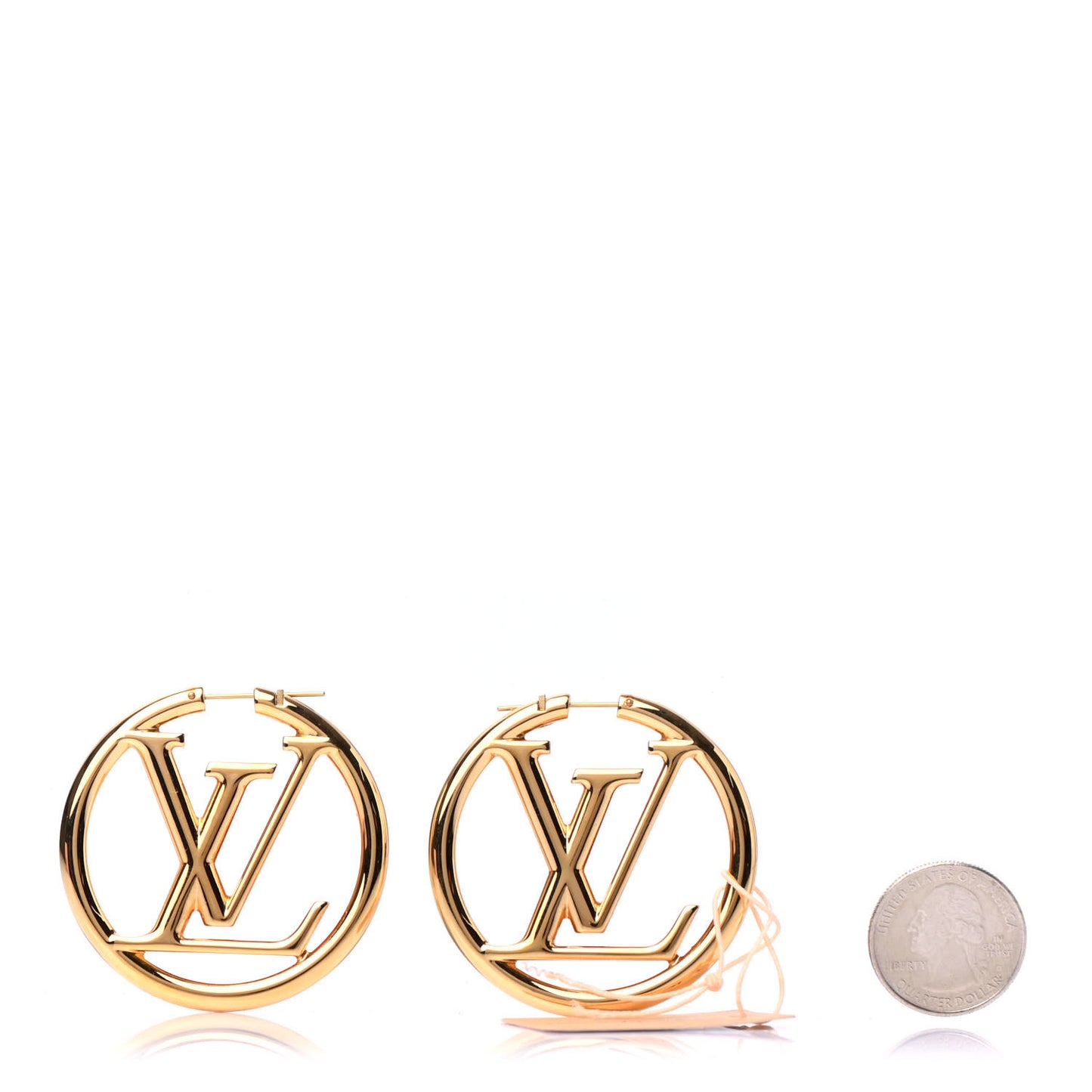 Metal Louise Hoop Earrings Gold