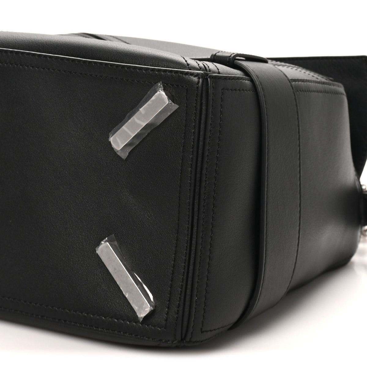 Shiny Calfskin Large Puzzle Biker Bag Black