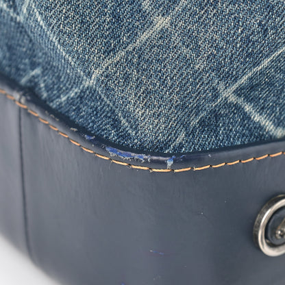 Chanel Denim Quilted Gabrielle Backpack Blue 11 of 12