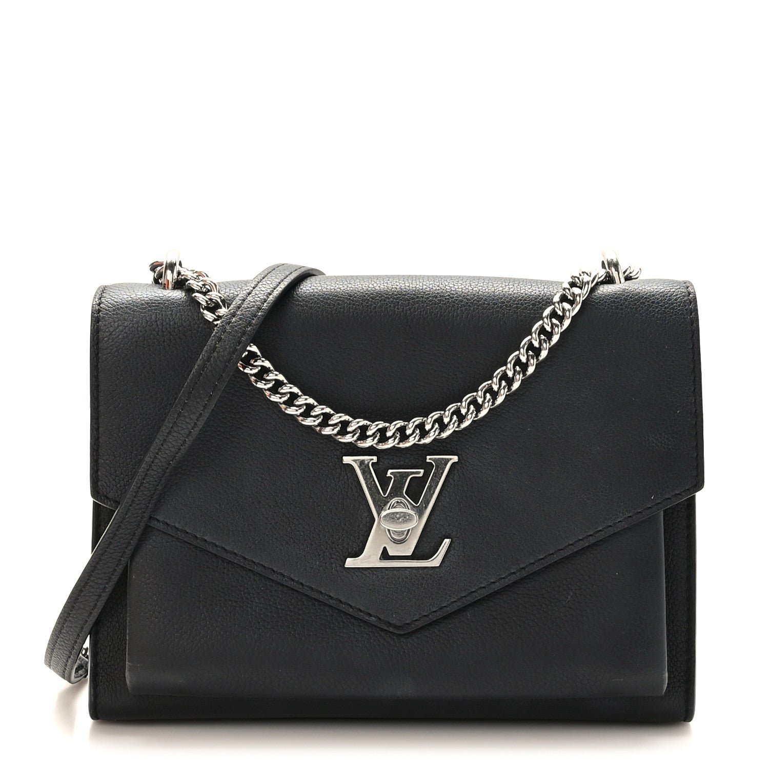 Louis Vuitton Soft Calfskin My Lockme Chain Bag BB Black 1 of 10
