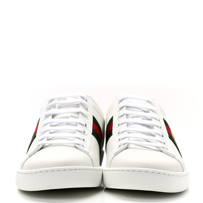 Gucci Calfskin Ayers Bee Embroidered Womens Ace Sneakers 36.5 White Green 2 of 10
