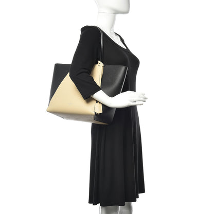 Louis Vuitton Calfskin Lockme Cabas Vanille Black 2 of 10