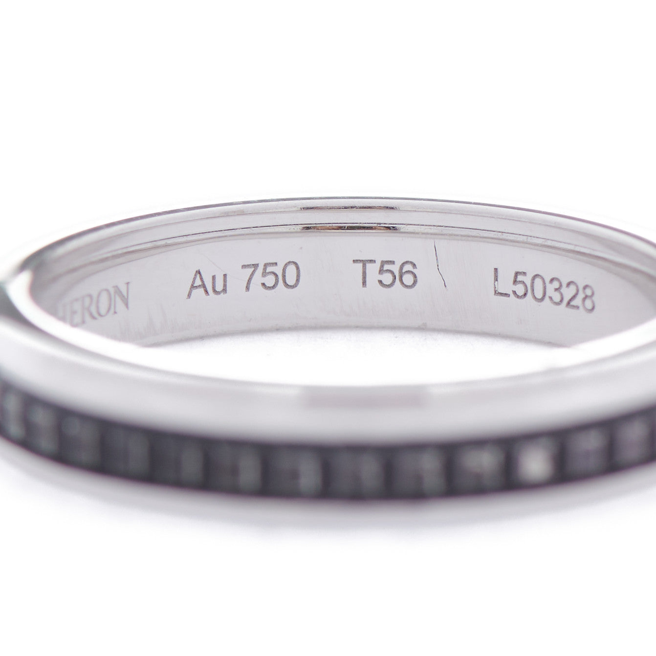 Boucheron 18K White Gold PVD Quatre Black Edition Wedding Band Ring 56 7.75 5 of 7